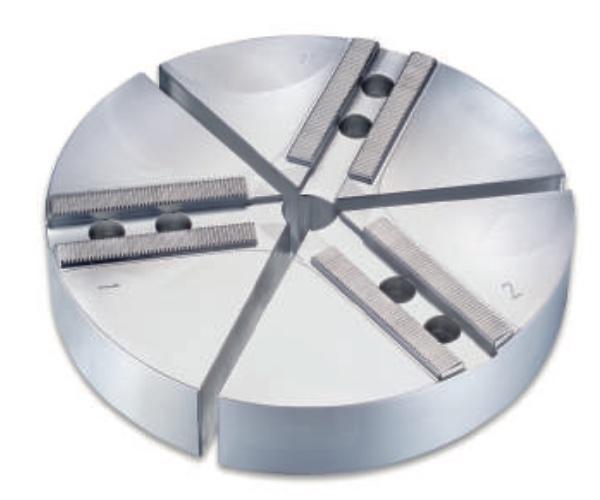 Set van 3 bekken, 8” klauwplaat Aluminium segmentbekken (hoog)